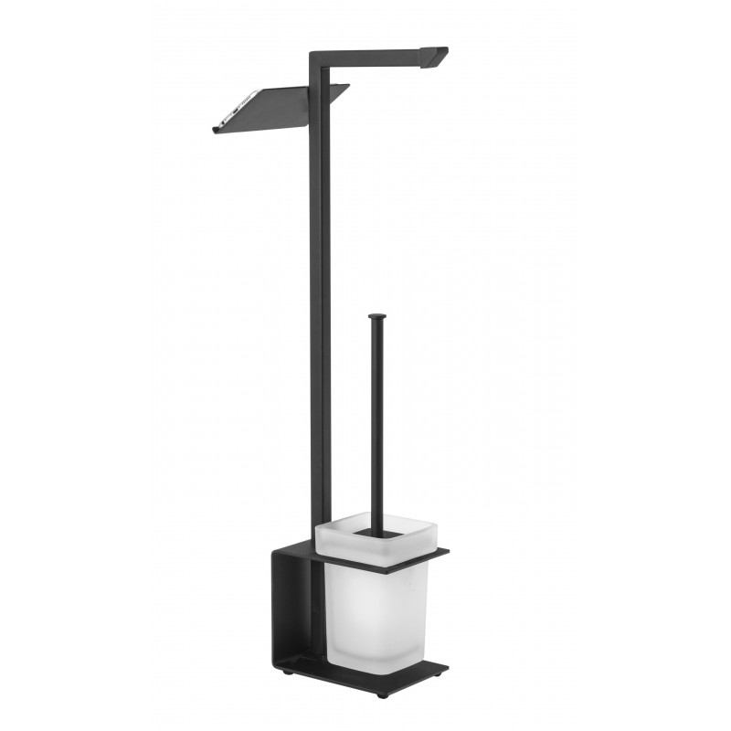 PORTARROLLOS CON ESCOBILLERO Y BANDEJA MULTIUSOS